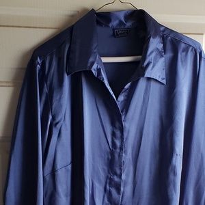 Lara Scott Navy blue silk blouse